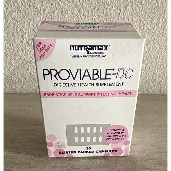 Nutramax Proviable-DC for DOGS and CATS, Probiotics Digestive Health 30 caps - Picture 1 of 3